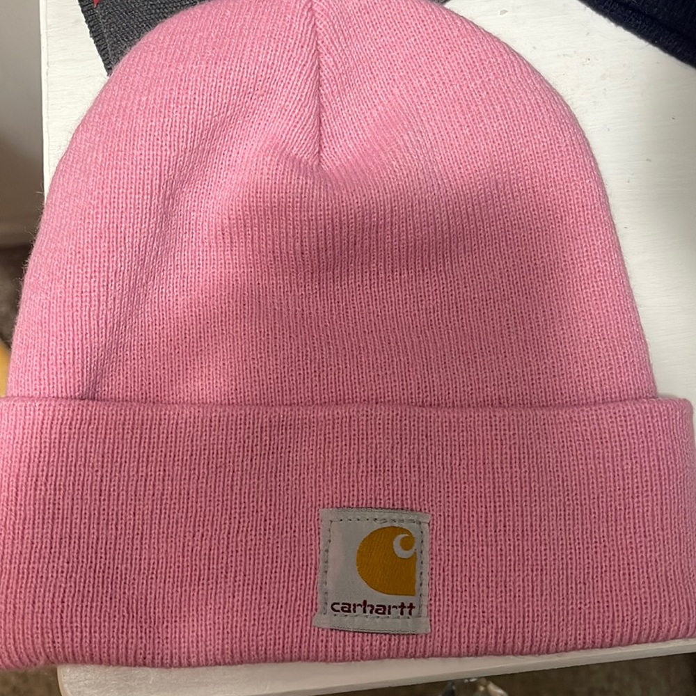 pink carhartt beanie